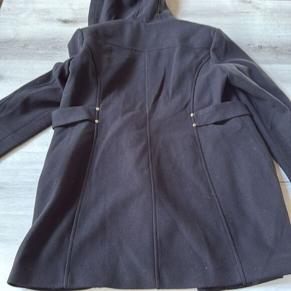 Details INTL Women's Fashion Hooded Zip Up Jacket -‎ Black Size XL NWT - Picture 8 of 8